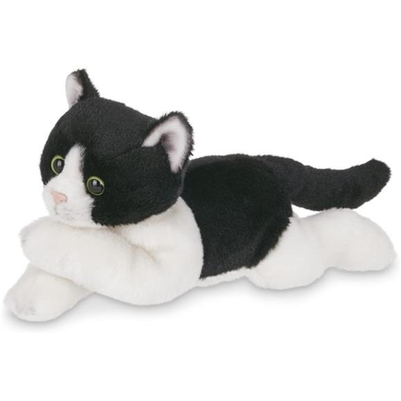 Bearington Collection Lil’ Domino Plush Cat Stuffed Animal, 8 Inch , Cat Lover